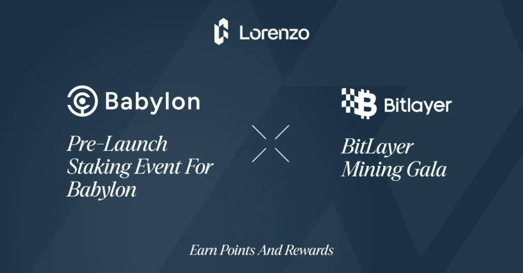 Lorenzo 开启比特币预质押 Babylon 及 Bitlayer 联合挖矿活动，最高获取十倍收益