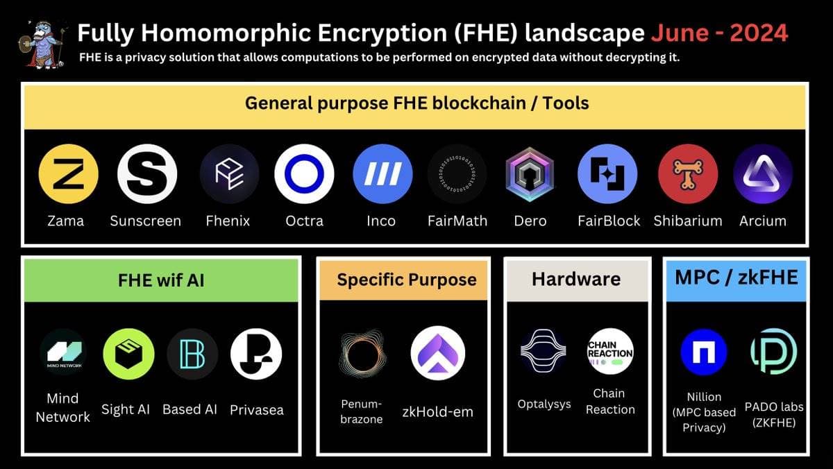 一文读懂全同态加密 （FHE）的项目版图
