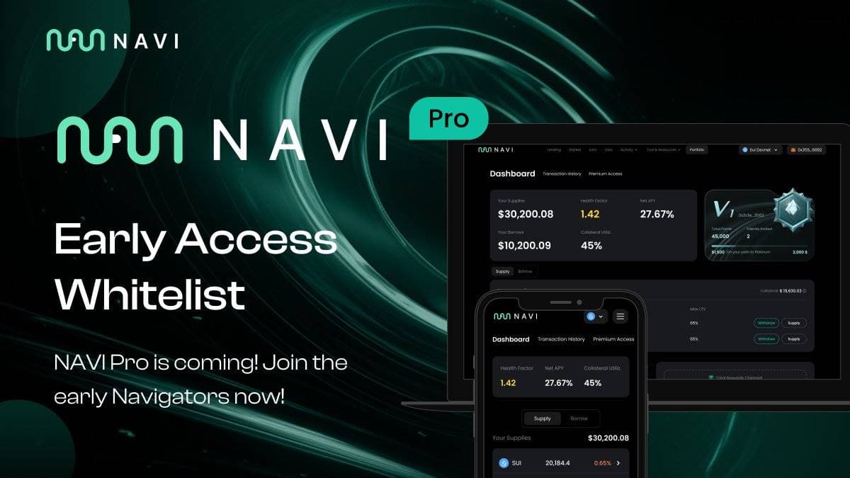 NAVI Pro 发布 Sui 新一代流动性管理系统