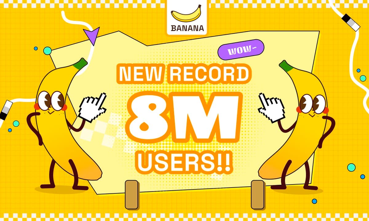 TON 休闲游戏 BANANA 上线四周已突破 800 万用户