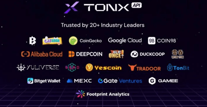 TONX API 携手生态 20 大伙伴,与 Blum、Catizen、CoinGecko、Google Cloud 共建 TON 开发者生态