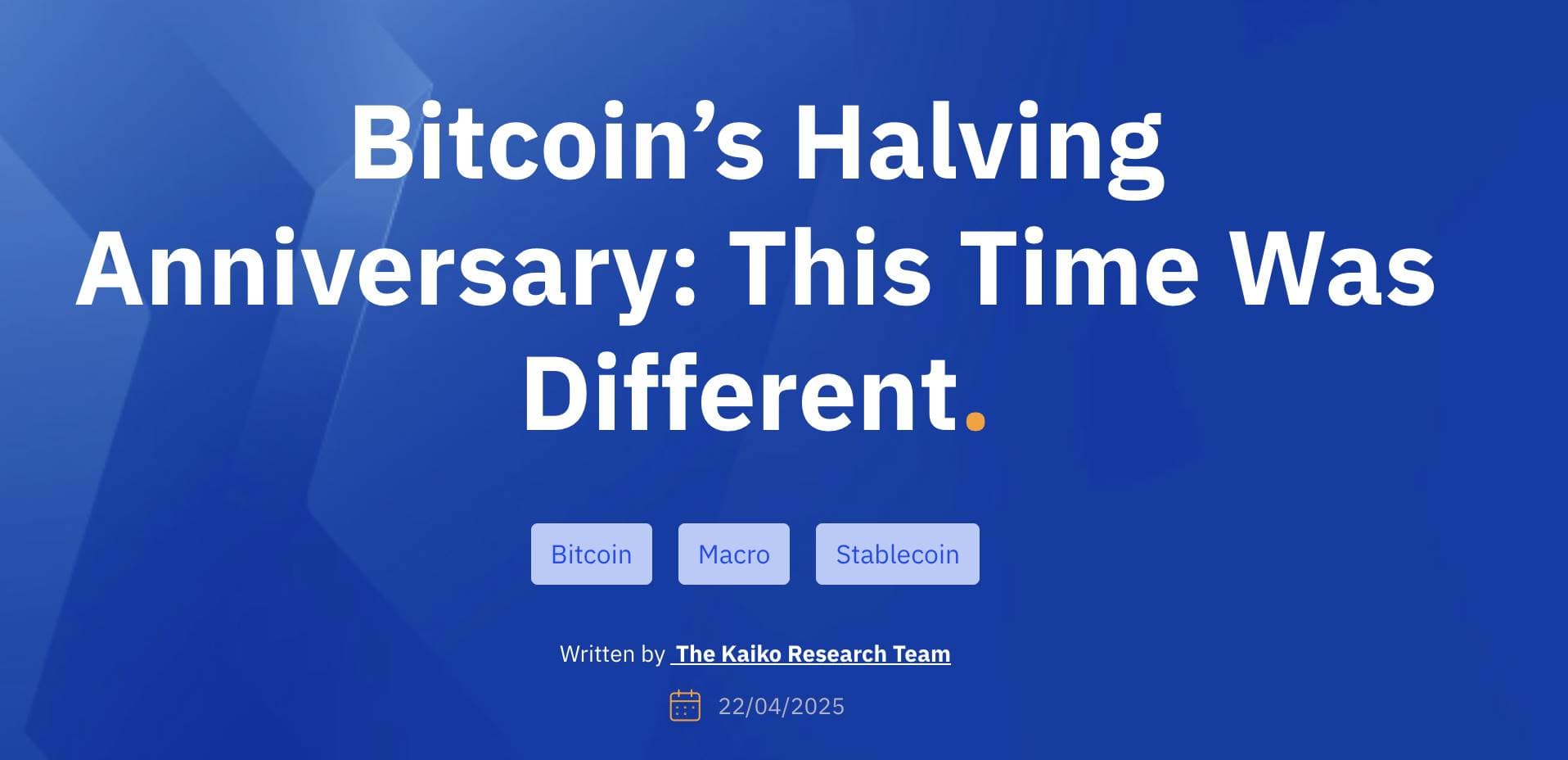 比特币减半周年，这次「不一样」