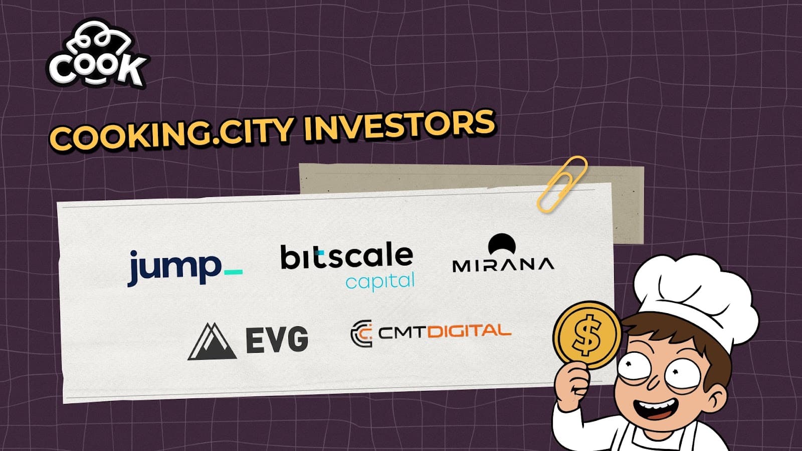 Cooking.City 获得由 Jump 参与的 700 万美元融资，打造创作者公平参与与代币发行新范式