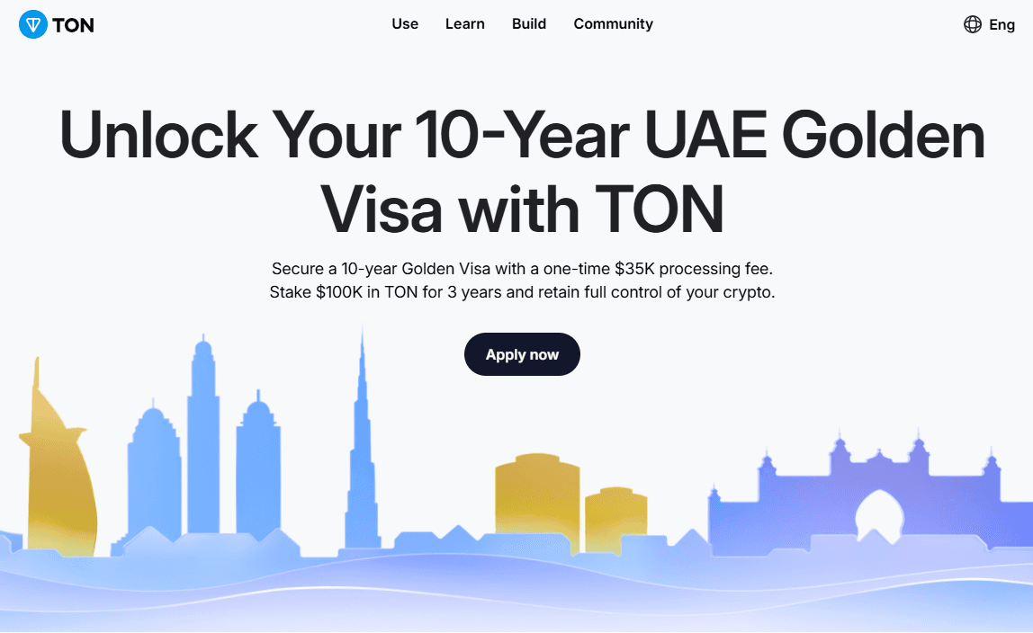 质押 Toncoin 送阿联酋签证，当居留权也变得代币化