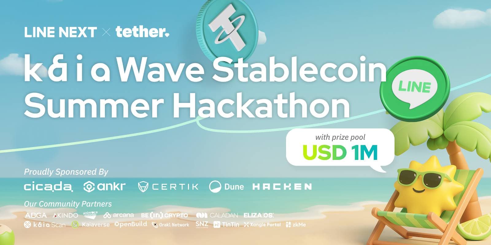 Kaia、Tether 和 LINE NEXT 联合举办黑客马拉松，为 LINE 全球用户推出基于 Kaia USDt 的 DeFI 迷你 Dapp