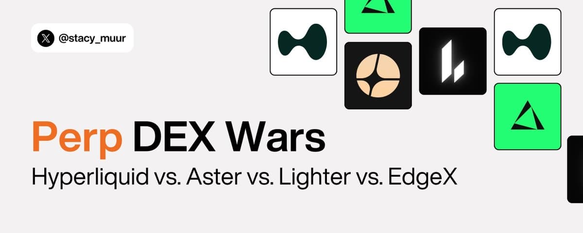 2025 年 Perp DEX 之战：Hyperliquid、Aster、Lighter 与 EdgeX 四分天下，谁是你的最优选择？