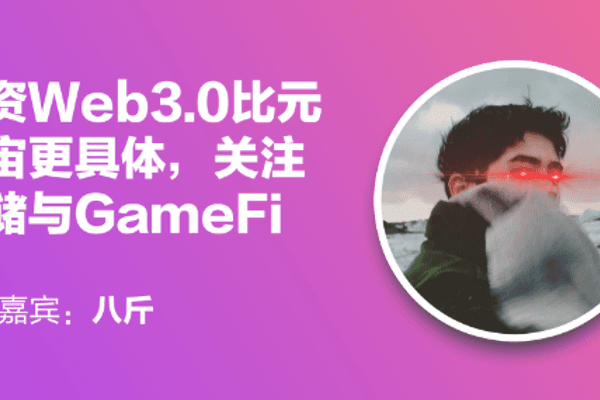 元连线 | 八斤：投资Web3.0比元宇宙更具体，关注存储与GameFi