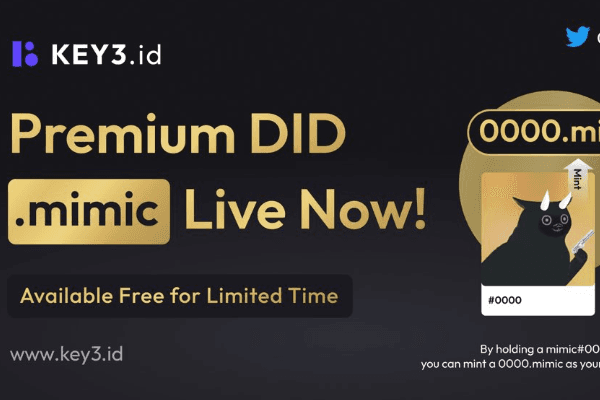 KEY3.id公布第一轮蓝筹NFT绑定域名投票结果，Mimic Shhans 社群获胜解锁 .mimic DID