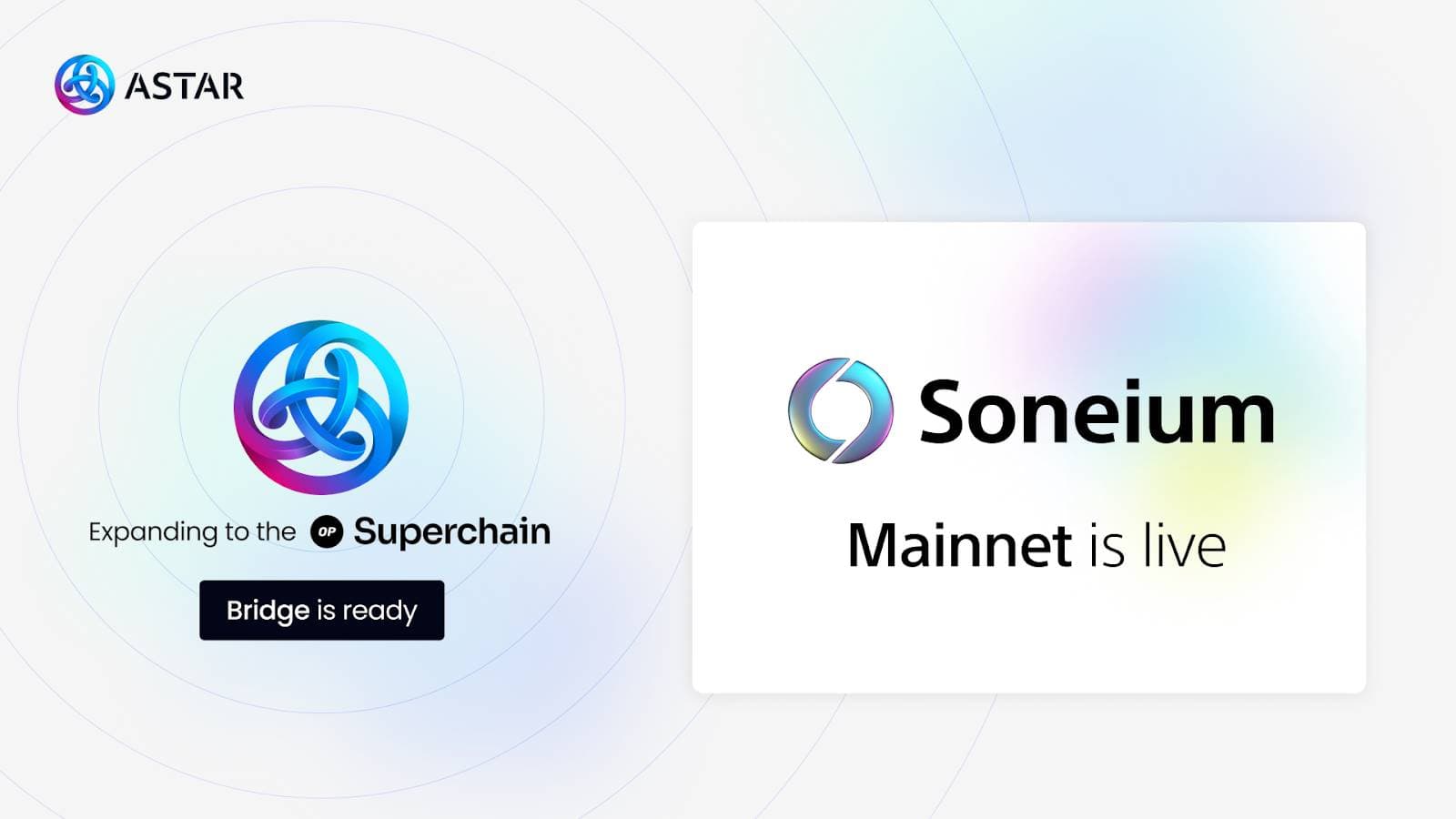 Astar 生态版图通过索尼集团旗下 Soneium 区块链扩张至以太坊