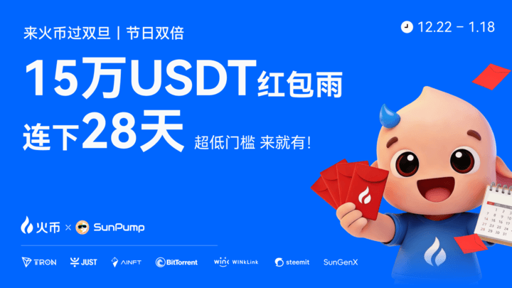 火币 HTX「双旦嘉年华·交易狂欢节」正式开启,20 万 USDT 奖池联动波场 TRON 生态,打造年终交易盛宴
